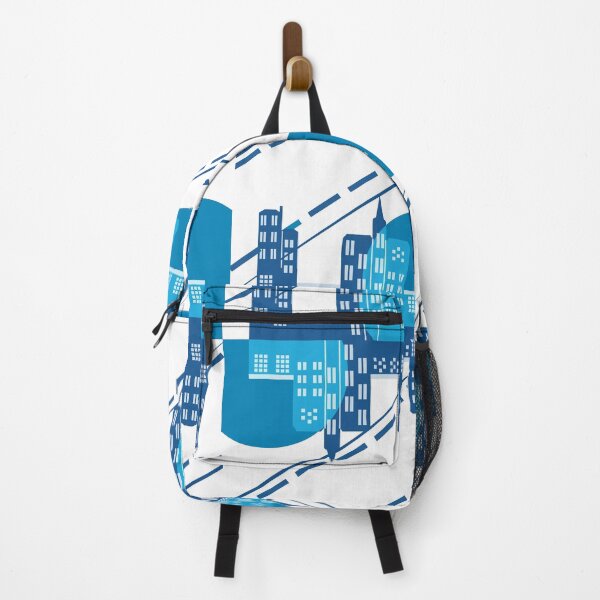 Item preview, Blue cityscape designed and sold by NatNessie.