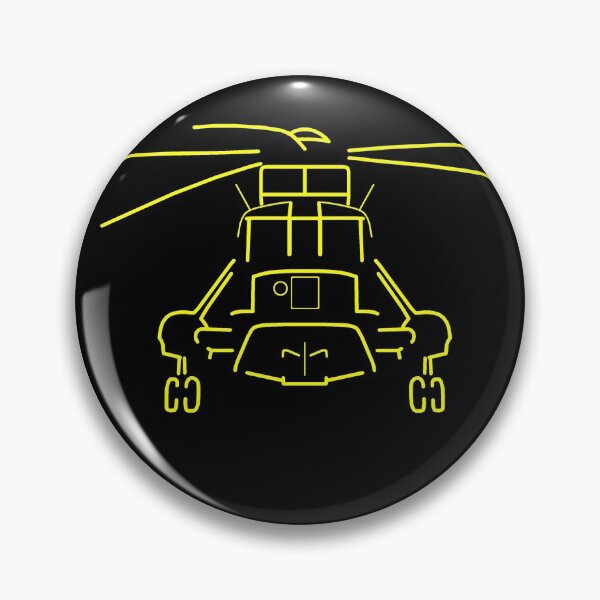 Item preview, Westland Sea King classic helicopter yellow outline graphic designed and sold by soitwouldseem.