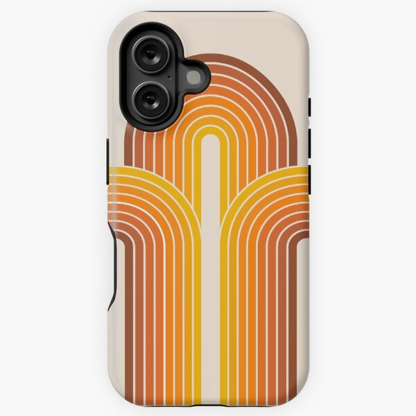 Aperçu de l'œuvre Triple arches rétro en jaune et orange créée et vendue par BattaAnastasia.