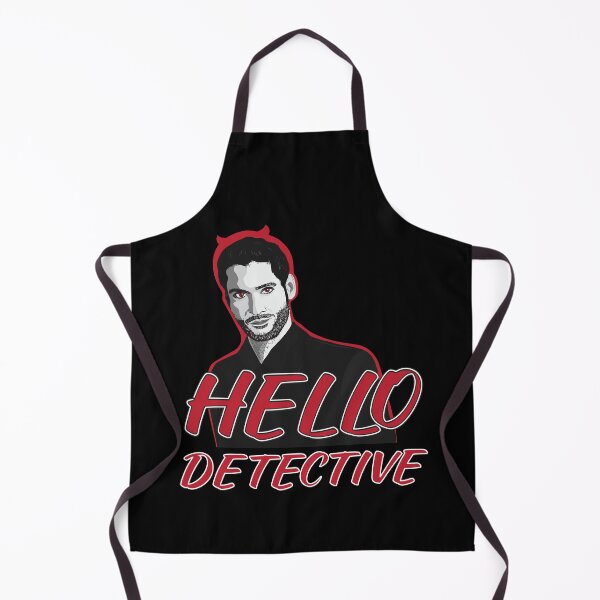 Item preview, Lucifer Morningstar Hello Detective Design For Black Background designed and sold by blackwolfpixels.