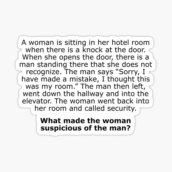 Complex Riddle - Hotel Door Knock Sticker