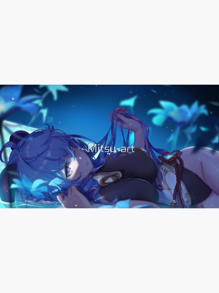 Ganyu resting | Genshin Girls by Mitsu-art