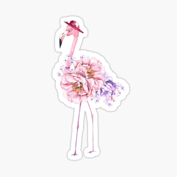 Sticker Rosa Flamingo Drucken Redbubble