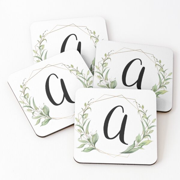 Item preview, Golden frame monogram with laurels letter A designed and sold by JustSeasons.