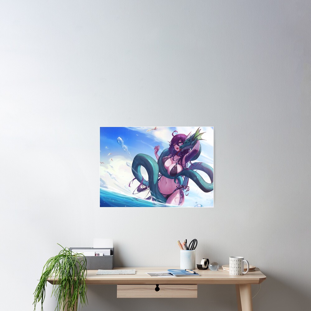 Monster girl at the beach Poster