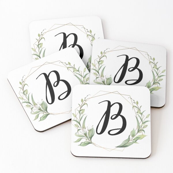 Item preview, Golden frame monogram with laurels letter B designed and sold by JustSeasons.