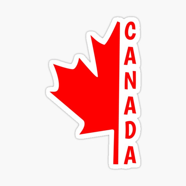 Half Canadian Maple Leaf Sticker For Sale By Corbitron Redbubble