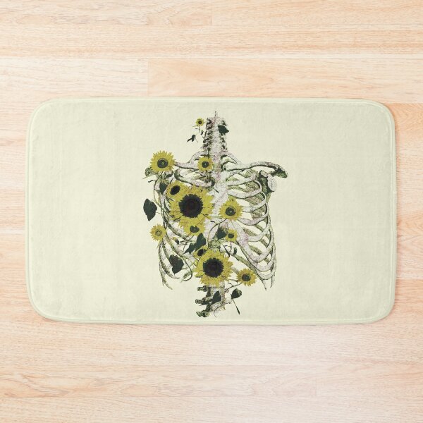 Item preview, Rib cage and flowers, ribcage, human skeleton art, vintage style designed and sold by Collagedream.