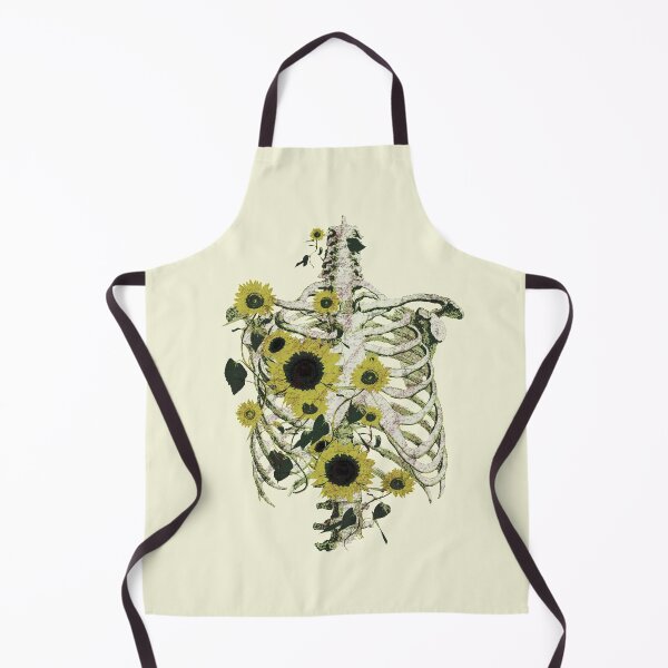 Item preview, Rib cage and flowers, ribcage, human skeleton art, vintage style designed and sold by Collagedream.