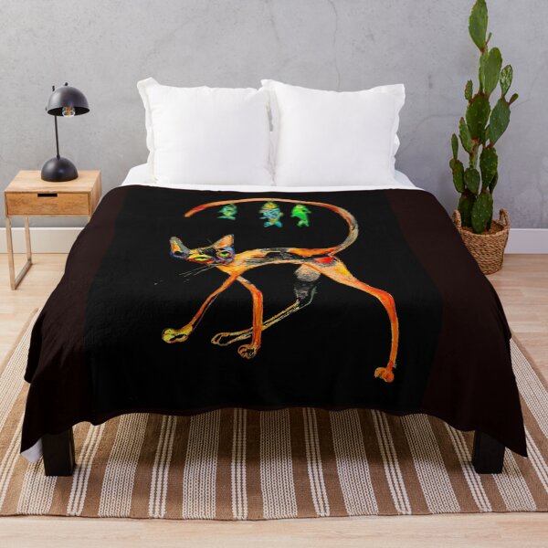 Item preview, Funny skinny funny cat with fish. designed and sold by Elena Reutova.
