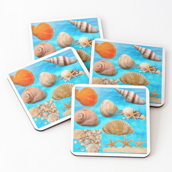 Item preview, shellfish on an amazing blue fond designed and sold by Mariocii.