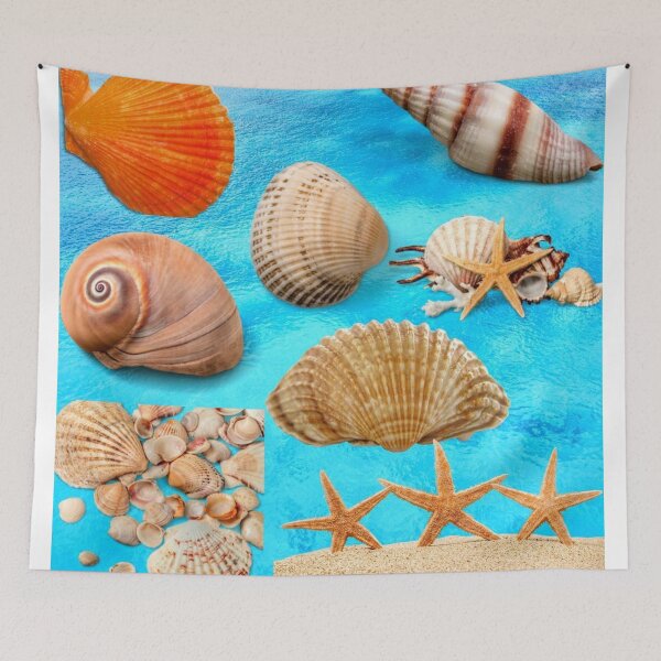 Item preview, shellfish on an amazing blue fond designed and sold by Mariocii.
