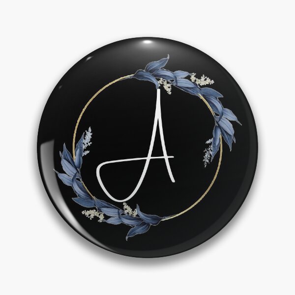 Item preview, Monogram with blue leaves letter A designed and sold by JustSeasons.