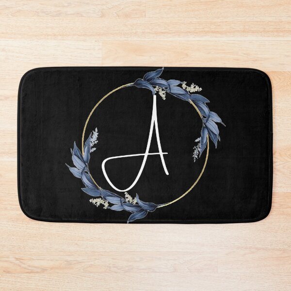 Item preview, Monogram with blue leaves letter A designed and sold by JustSeasons.
