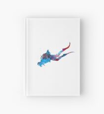 Man scuba diver 03 in watercolor Hardcover Journal