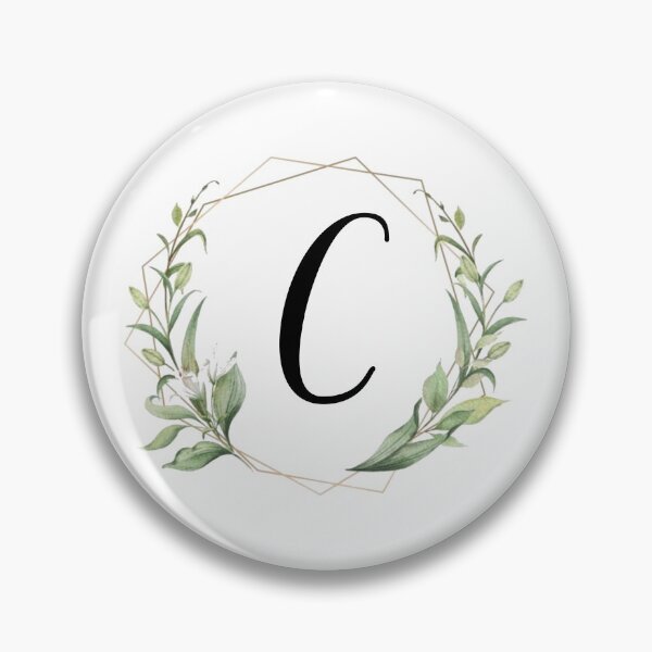 Item preview, Golden frame monogram with laurels letter C designed and sold by JustSeasons.