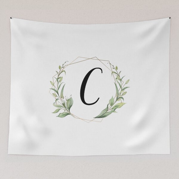 Item preview, Golden frame monogram with laurels letter C designed and sold by JustSeasons.