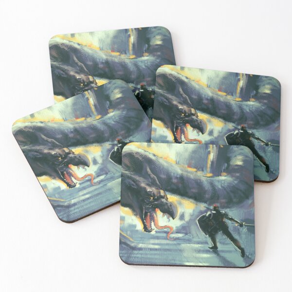 Item preview, Fantasy Knight Fights Dragon in the Dark Forest designed and sold by DStokes-art.
