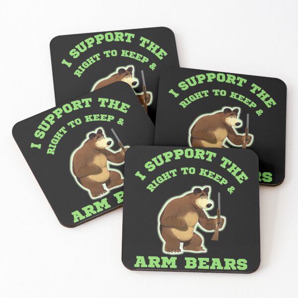 Item preview, Funny I Support The Right To Arm Bears Gun Puns designed and sold by WoodburyLake.
