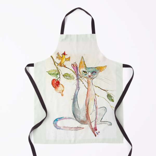 Item preview, Funny skinny funny cat with a bird. designed and sold by Elena Reutova.