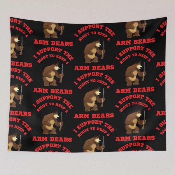 Item preview, Funny I Support The Right To Arm Bears Gun Puns designed and sold by WoodburyLake.