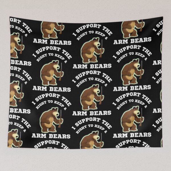 Item preview, Funny I Support The Right To Arm Bears Gun Puns designed and sold by WoodburyLake.