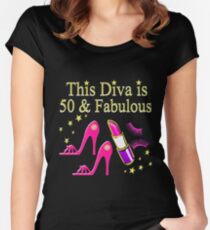 DAZZLING AND FABULOUS 50 YEAR OLD Women's Fitted Scoop T-Shirt
