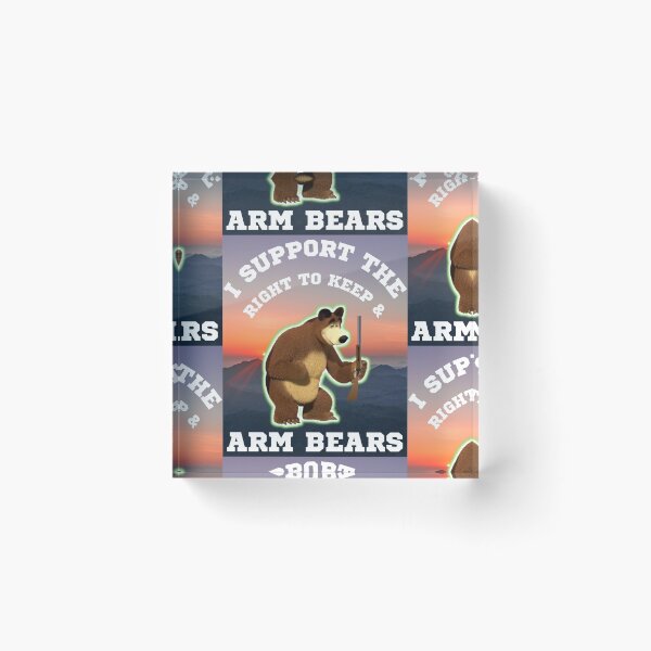 Item preview, Funny I Support The Right To Arm Bears Gun Puns designed and sold by WoodburyLake.