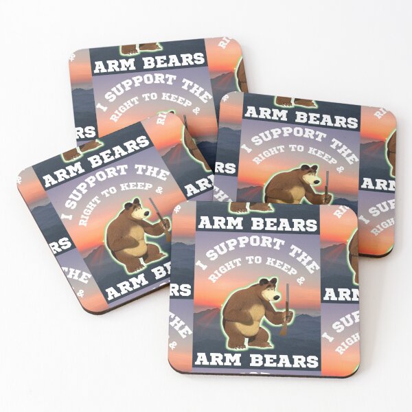 Item preview, Funny I Support The Right To Arm Bears Gun Puns designed and sold by WoodburyLake.