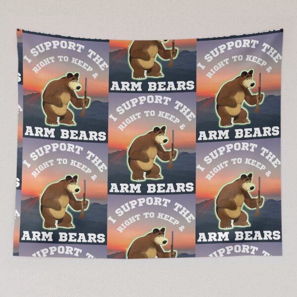 Item preview, Funny I Support The Right To Arm Bears Gun Puns designed and sold by WoodburyLake.