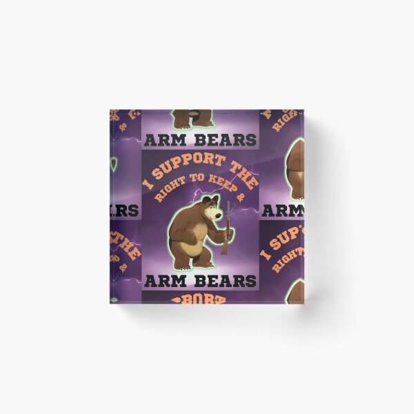 Item preview, Funny I Support The Right To Arm Bears Gun Puns designed and sold by WoodburyLake.