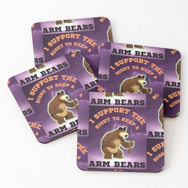 Item preview, Funny I Support The Right To Arm Bears Gun Puns designed and sold by WoodburyLake.