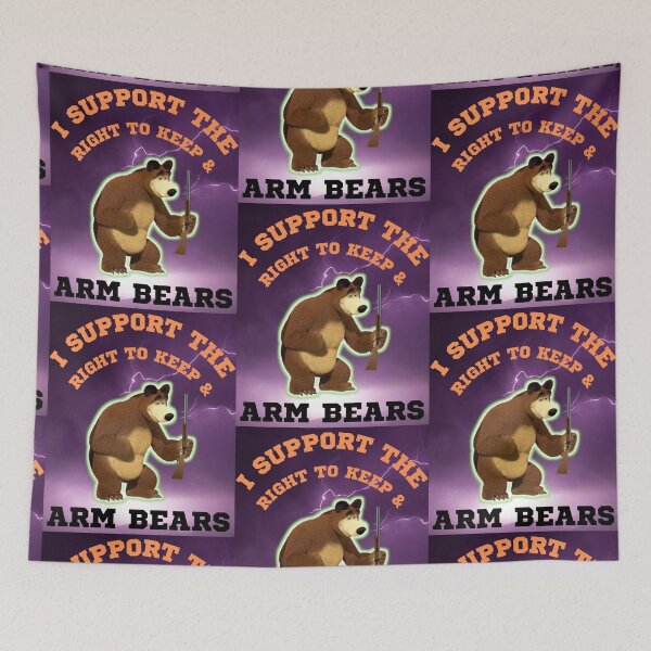 Item preview, Funny I Support The Right To Arm Bears Gun Puns designed and sold by WoodburyLake.