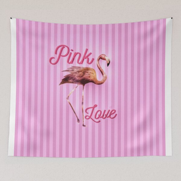 Item preview, love pink love flamingo on an amazing fond designed and sold by Mariocii.