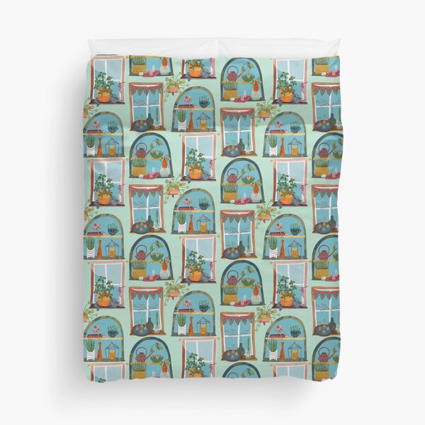 Windowsill Gardens Duvet Cover