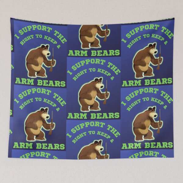 Item preview, Funny I Support The Right To Arm Bears Gun Puns designed and sold by WoodburyLake.