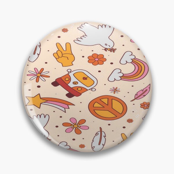Item preview, PINK HIPPY PEACE DAY PATTERN DOODLES designed and sold by Lkarmosa.