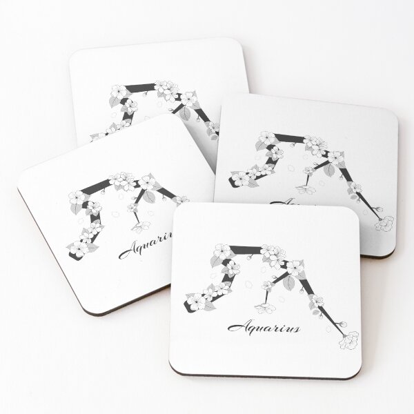 Item preview, Aquarius Tree Branch Constellation in Black and White designed and sold by Astrowl-.