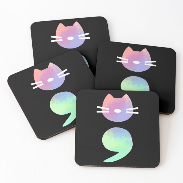 Item preview, Pastel Semicolon Cat designed and sold by SparkSnaps.