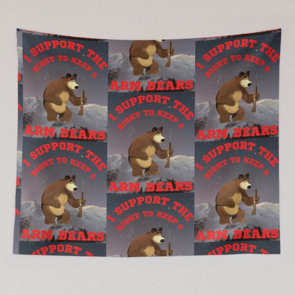 Item preview, Funny I Support The Right To Arm Bears Gun Puns designed and sold by WoodburyLake.