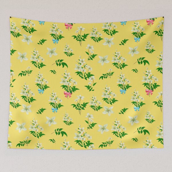Item preview, Beautiful Paisley Flower Floral Pattern Tapestries natural Design for apparel and accessories designed and sold by Sunnyhova.