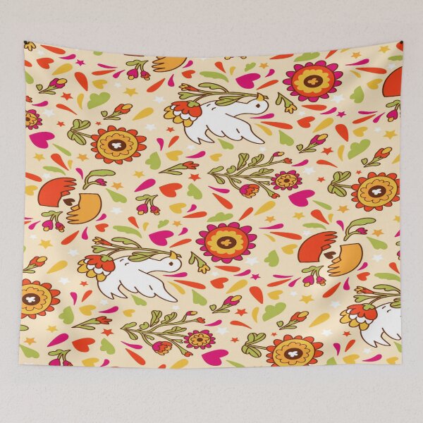 Item preview, PINK HIPPY PEACE DAY PATTERN DOODLES designed and sold by Lkarmosa.