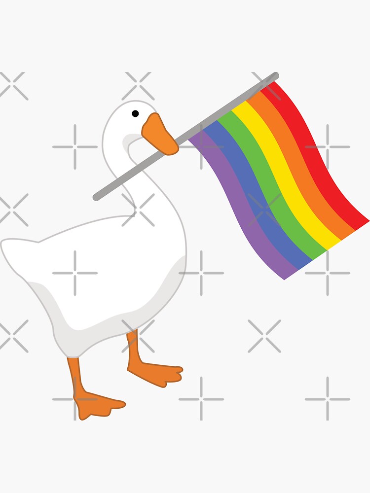  Untitled Goose Gay Pride Flag LGBTQ Sticker For Sale By ChailynReed 