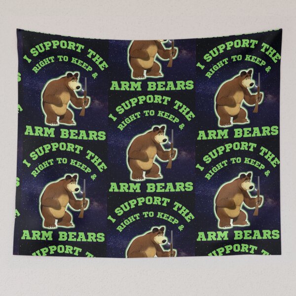 Item preview, Funny I Support The Right To Arm Bears Gun Puns designed and sold by WoodburyLake.