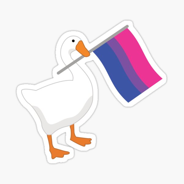 Untitled Goose Bisexual Pride Flag LGBTQ Sticker