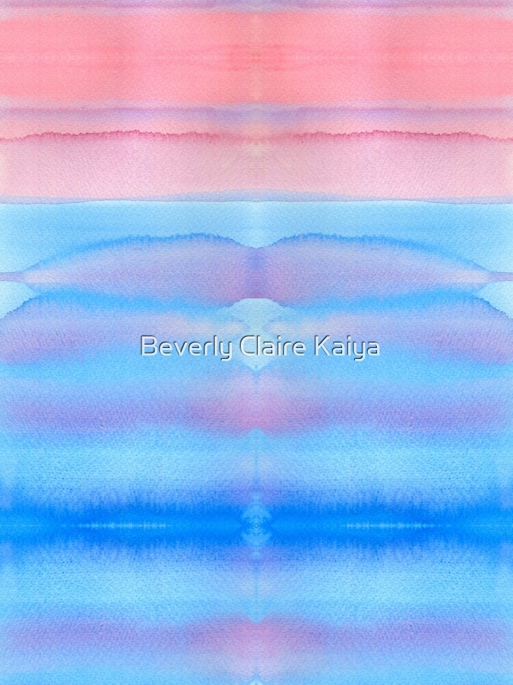 Hand-Painted Watercolor Blue Pink Ombre Gradation by beverlyclaire