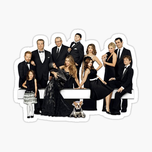 Moderne Familienbesetzung Sticker
