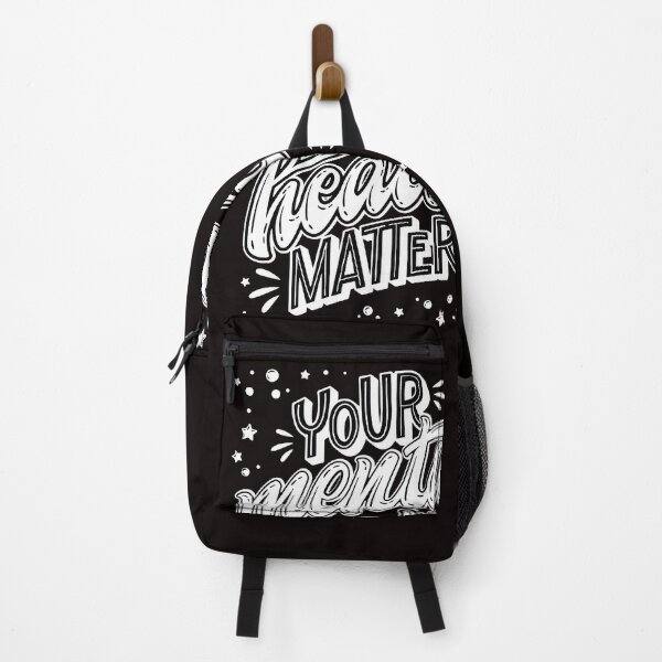 Item preview, Mental Health Support - Your Mental Health Matters - Hand Drawn Lettering Black & White Quote Saying Text designed and sold by WearWolfDesigns.