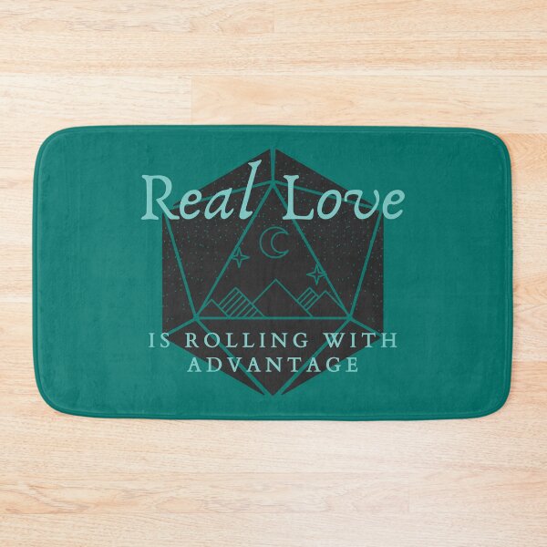 Item preview, Real Love is Rolling With Advantage - d20 dm gm nerdy gift designed and sold by BrandNameNerd.