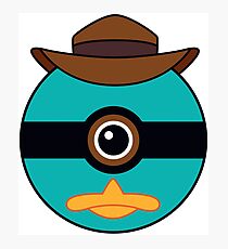 Perry the Platypus Pokemon Ball Mash-up Photographic Print